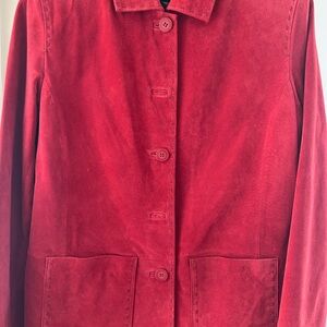 Bernardo Red Suede Blazer